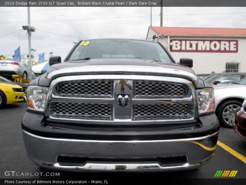 Brilliant Black Crystal Pearl / Dark Slate Gray 2010 Dodge Ram 1500 SLT Quad Cab