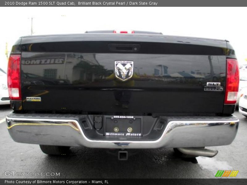 Brilliant Black Crystal Pearl / Dark Slate Gray 2010 Dodge Ram 1500 SLT Quad Cab