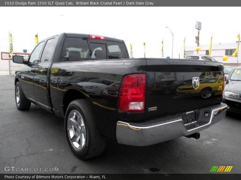Brilliant Black Crystal Pearl / Dark Slate Gray 2010 Dodge Ram 1500 SLT Quad Cab