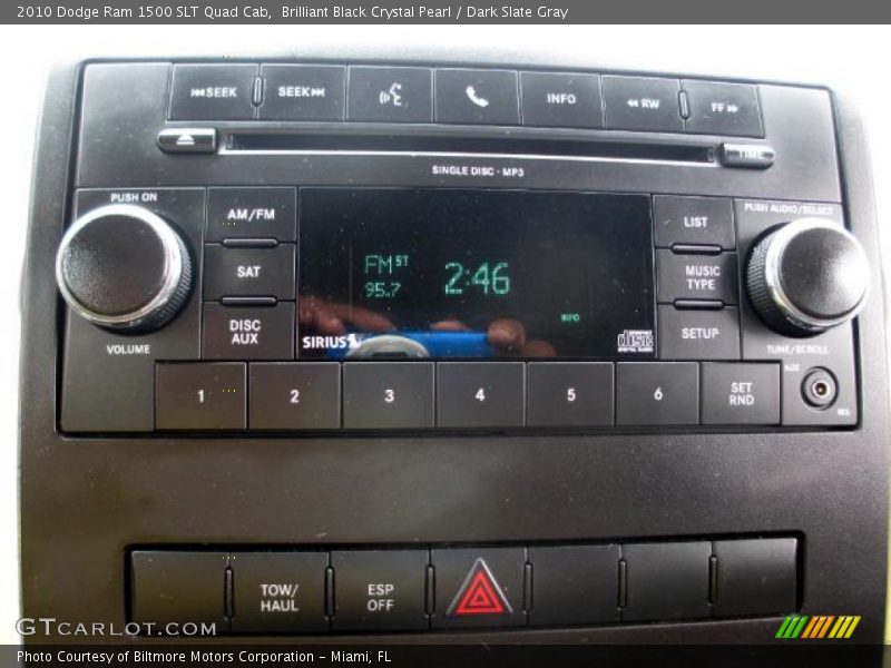 Brilliant Black Crystal Pearl / Dark Slate Gray 2010 Dodge Ram 1500 SLT Quad Cab