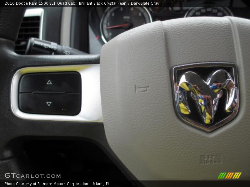 Brilliant Black Crystal Pearl / Dark Slate Gray 2010 Dodge Ram 1500 SLT Quad Cab