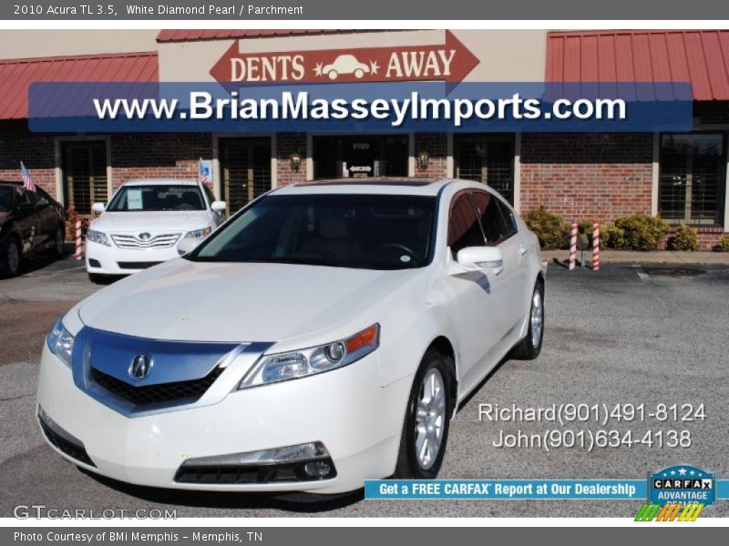 White Diamond Pearl / Parchment 2010 Acura TL 3.5