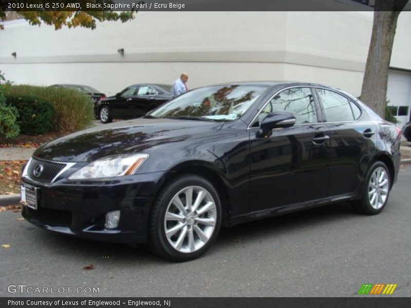 Black Sapphire Pearl / Ecru Beige 2010 Lexus IS 250 AWD