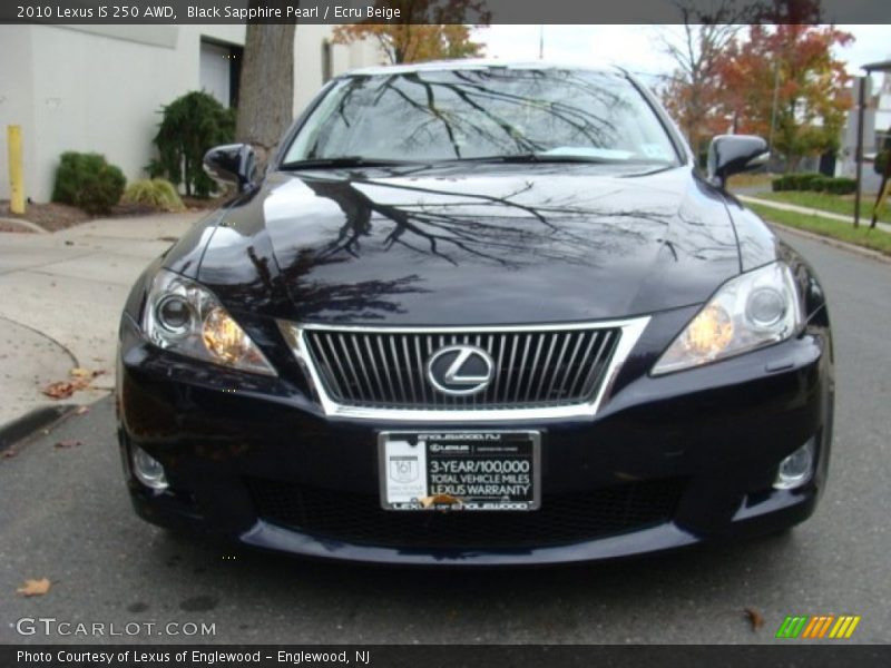 Black Sapphire Pearl / Ecru Beige 2010 Lexus IS 250 AWD