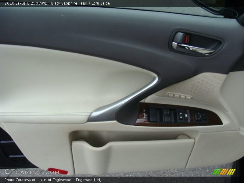 Black Sapphire Pearl / Ecru Beige 2010 Lexus IS 250 AWD