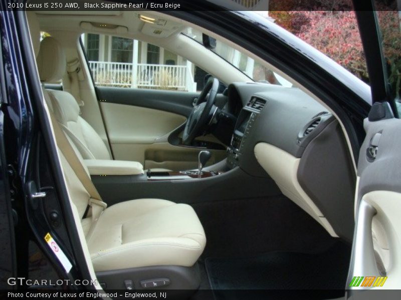 Black Sapphire Pearl / Ecru Beige 2010 Lexus IS 250 AWD