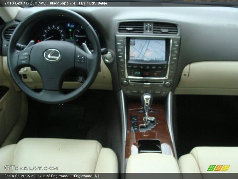 Black Sapphire Pearl / Ecru Beige 2010 Lexus IS 250 AWD