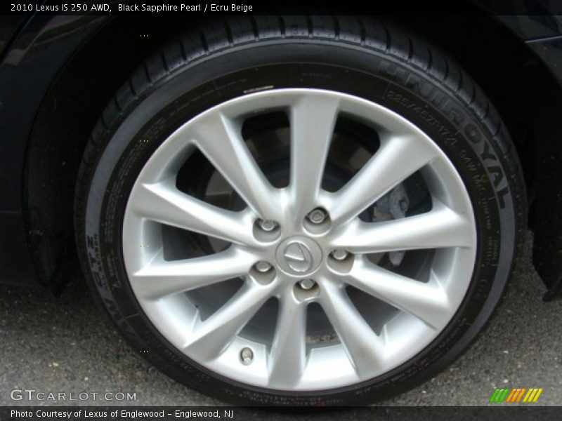 Black Sapphire Pearl / Ecru Beige 2010 Lexus IS 250 AWD