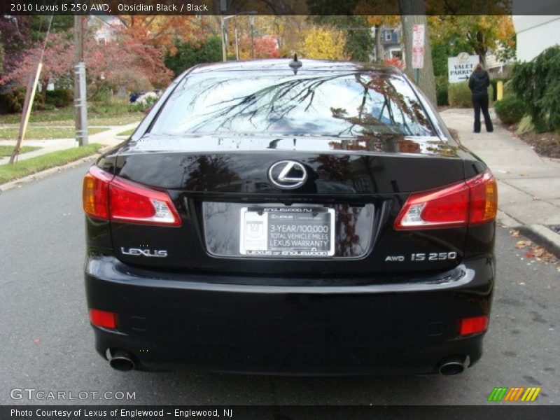Obsidian Black / Black 2010 Lexus IS 250 AWD