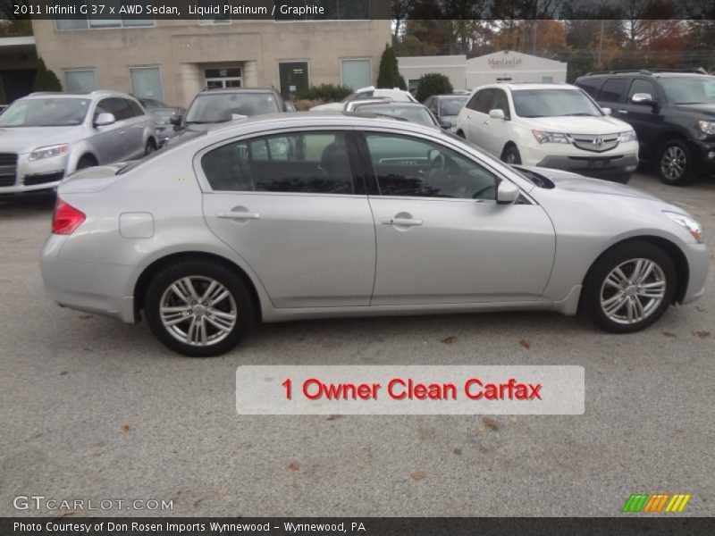 Liquid Platinum / Graphite 2011 Infiniti G 37 x AWD Sedan