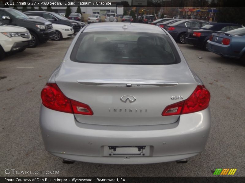 Liquid Platinum / Graphite 2011 Infiniti G 37 x AWD Sedan
