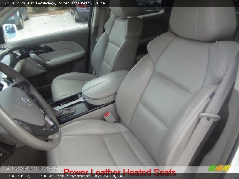 Aspen White Pearl / Taupe 2008 Acura MDX Technology