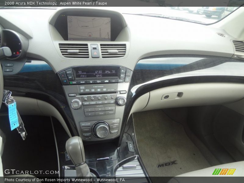 Aspen White Pearl / Taupe 2008 Acura MDX Technology