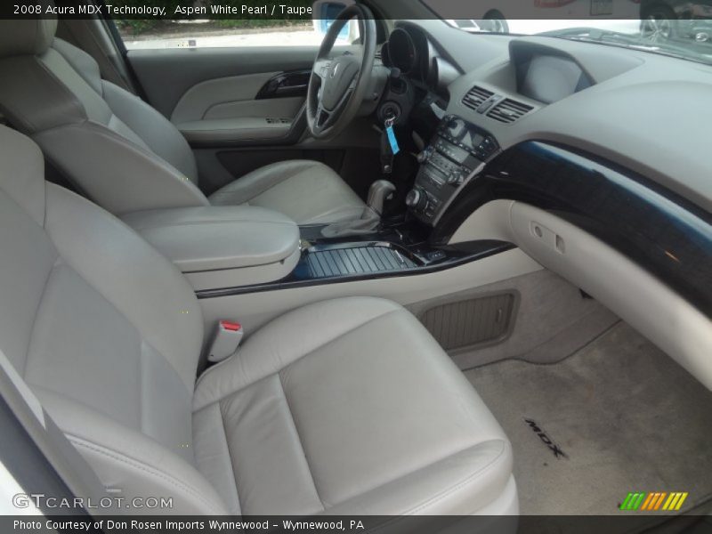 Aspen White Pearl / Taupe 2008 Acura MDX Technology