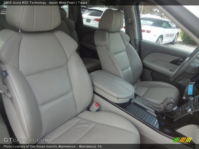 Aspen White Pearl / Taupe 2008 Acura MDX Technology