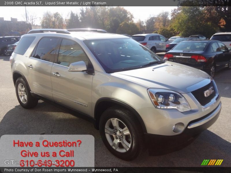 Liquid Silver Metallic / Light Titanium 2008 GMC Acadia SLT