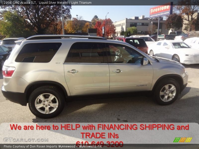Liquid Silver Metallic / Light Titanium 2008 GMC Acadia SLT