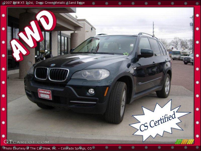 Deep Green Metallic / Sand Beige 2007 BMW X5 3.0si