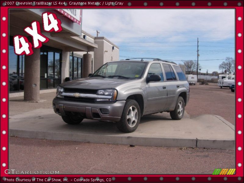 Graystone Metallic / Light Gray 2007 Chevrolet TrailBlazer LS 4x4