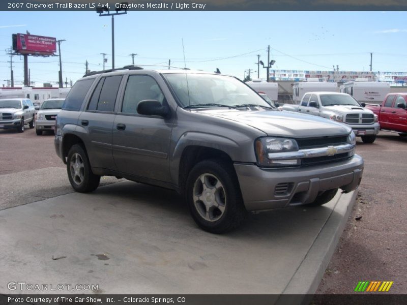 Graystone Metallic / Light Gray 2007 Chevrolet TrailBlazer LS 4x4