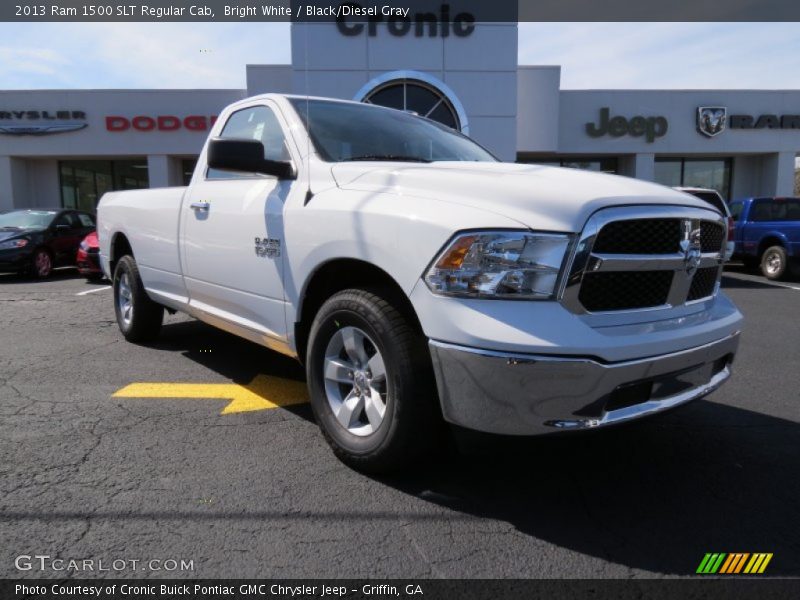 Bright White / Black/Diesel Gray 2013 Ram 1500 SLT Regular Cab