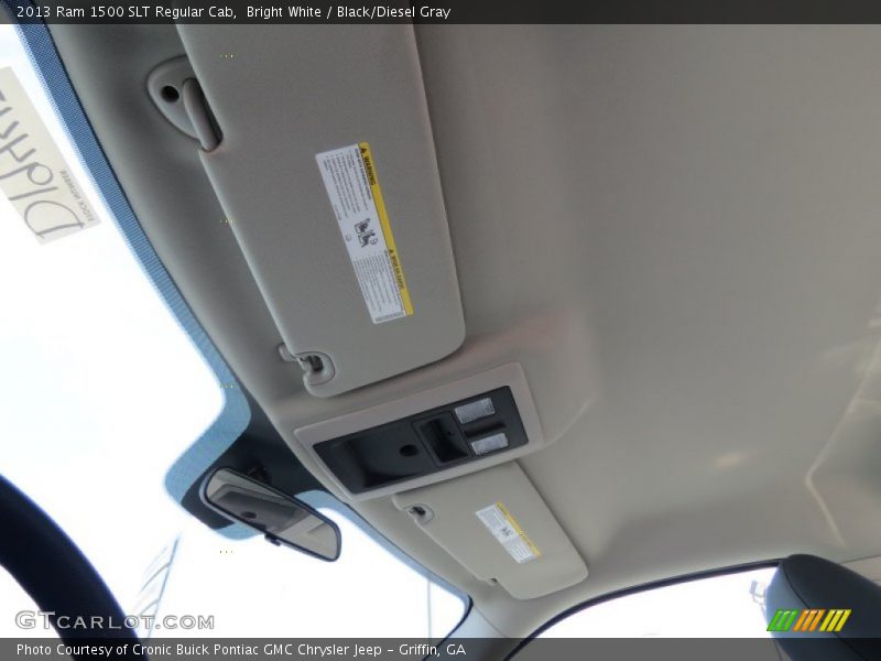 Bright White / Black/Diesel Gray 2013 Ram 1500 SLT Regular Cab