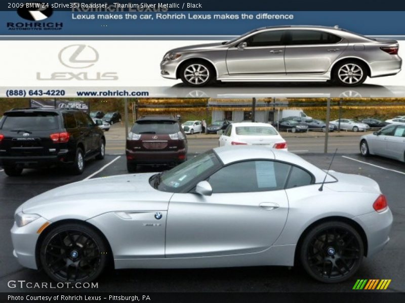 Titanium Silver Metallic / Black 2009 BMW Z4 sDrive35i Roadster