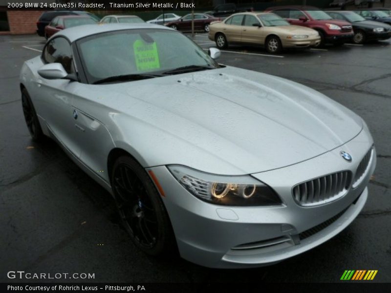 Titanium Silver Metallic / Black 2009 BMW Z4 sDrive35i Roadster