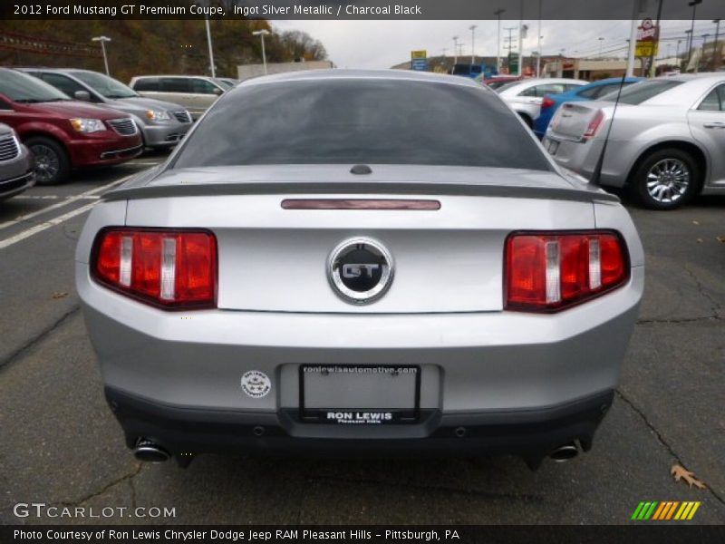 Ingot Silver Metallic / Charcoal Black 2012 Ford Mustang GT Premium Coupe