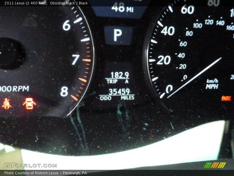 Obsidian Black / Black 2011 Lexus LS 460 AWD