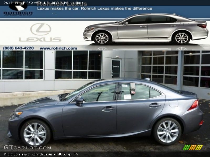 Nebula Gray Pearl / Black 2014 Lexus IS 250 AWD