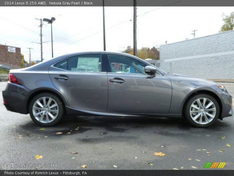 Nebula Gray Pearl / Black 2014 Lexus IS 250 AWD