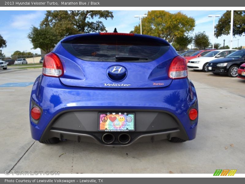 Marathon Blue / Black 2013 Hyundai Veloster Turbo