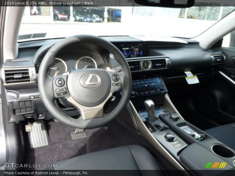 Nebula Gray Pearl / Black 2014 Lexus IS 250 AWD