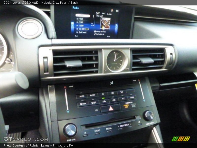 Nebula Gray Pearl / Black 2014 Lexus IS 250 AWD
