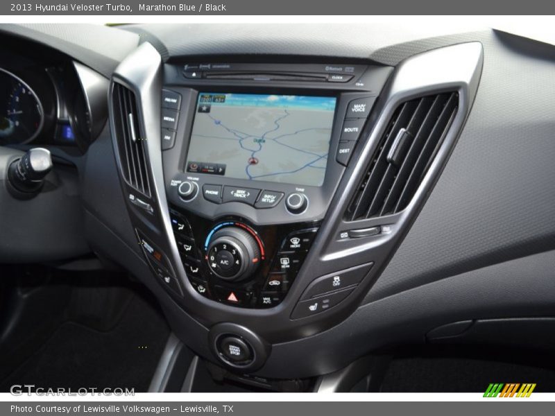 Marathon Blue / Black 2013 Hyundai Veloster Turbo