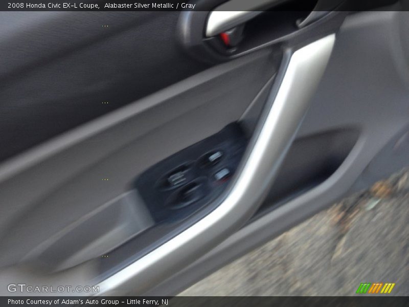 Alabaster Silver Metallic / Gray 2008 Honda Civic EX-L Coupe