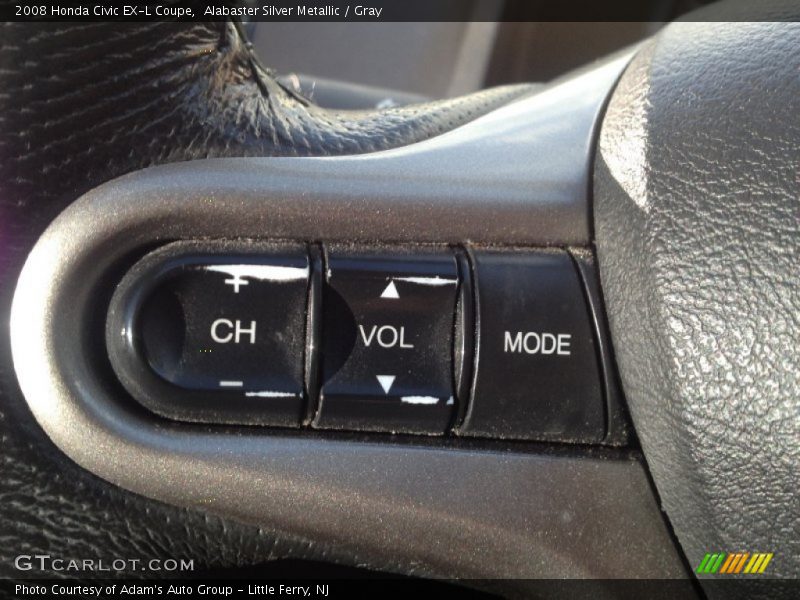 Alabaster Silver Metallic / Gray 2008 Honda Civic EX-L Coupe