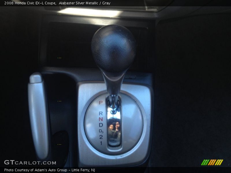 Alabaster Silver Metallic / Gray 2008 Honda Civic EX-L Coupe