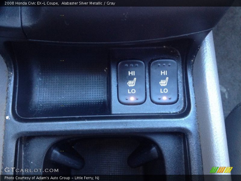 Alabaster Silver Metallic / Gray 2008 Honda Civic EX-L Coupe