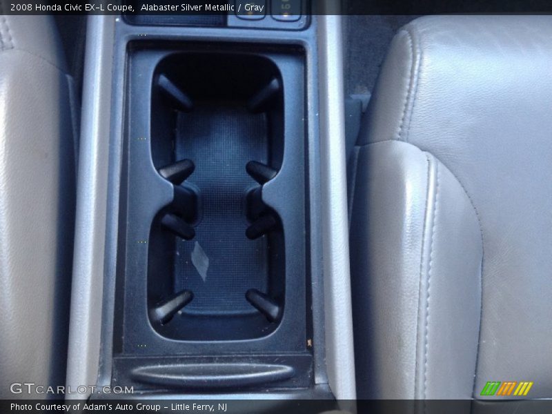 Alabaster Silver Metallic / Gray 2008 Honda Civic EX-L Coupe