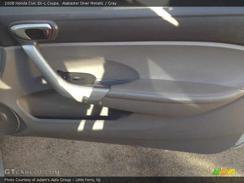 Alabaster Silver Metallic / Gray 2008 Honda Civic EX-L Coupe