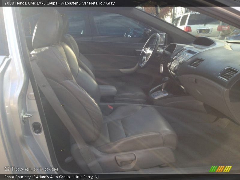 Alabaster Silver Metallic / Gray 2008 Honda Civic EX-L Coupe