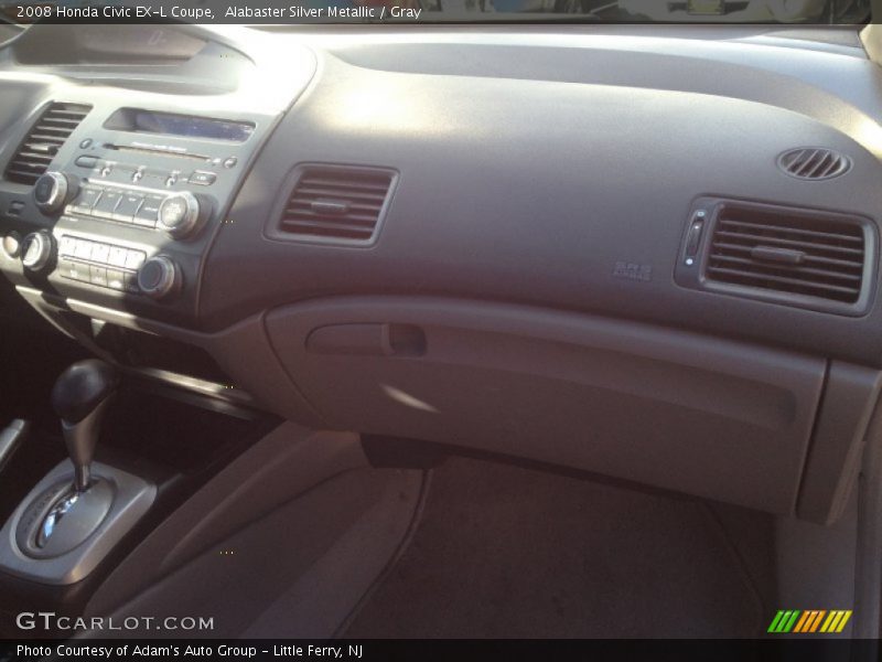 Alabaster Silver Metallic / Gray 2008 Honda Civic EX-L Coupe