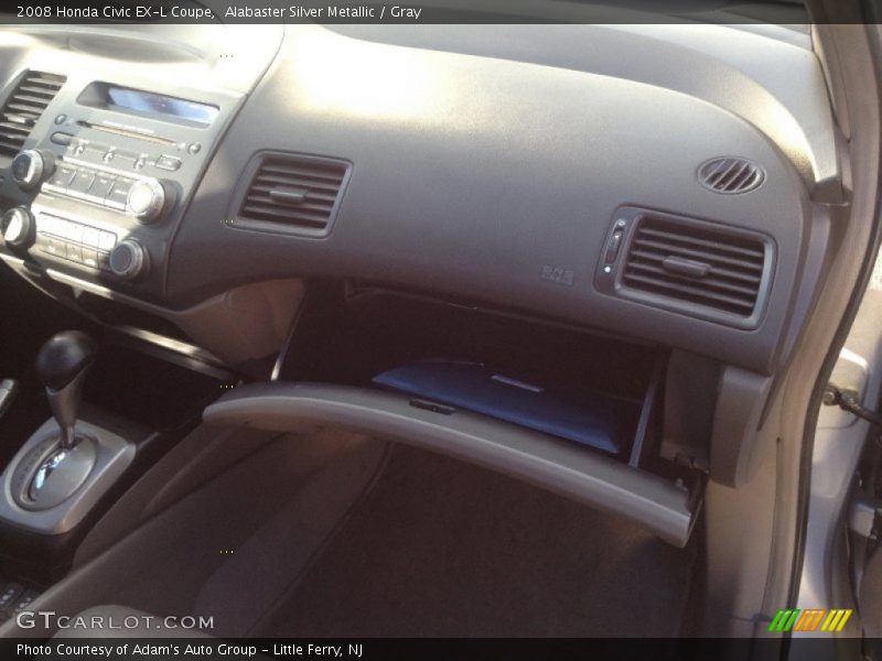 Alabaster Silver Metallic / Gray 2008 Honda Civic EX-L Coupe