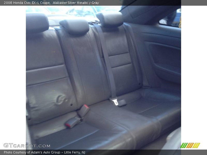 Alabaster Silver Metallic / Gray 2008 Honda Civic EX-L Coupe