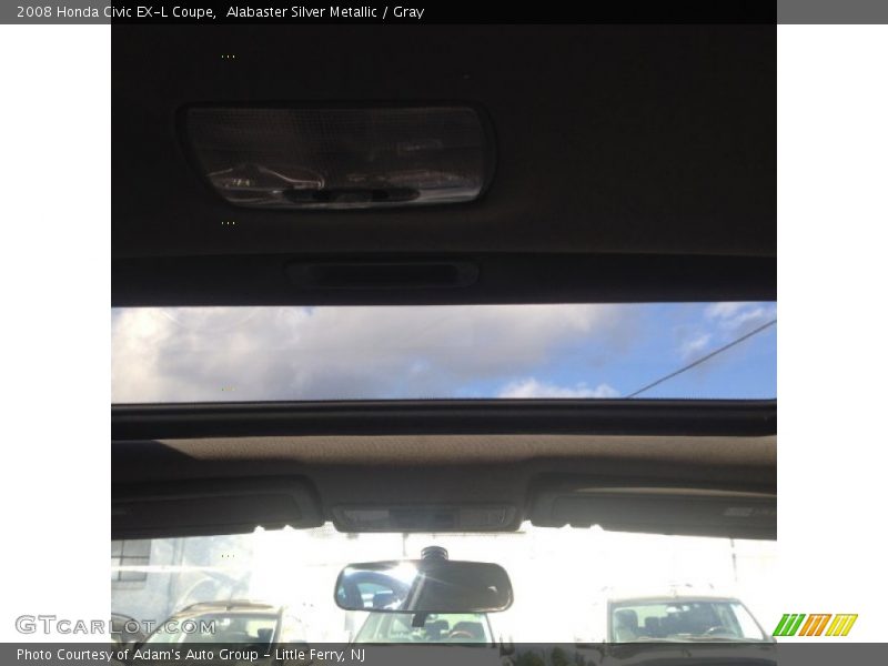 Alabaster Silver Metallic / Gray 2008 Honda Civic EX-L Coupe