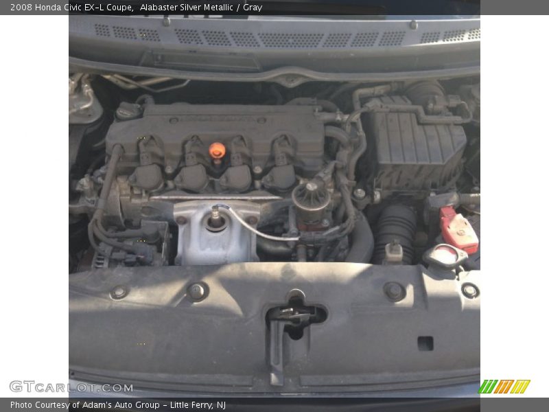 Alabaster Silver Metallic / Gray 2008 Honda Civic EX-L Coupe