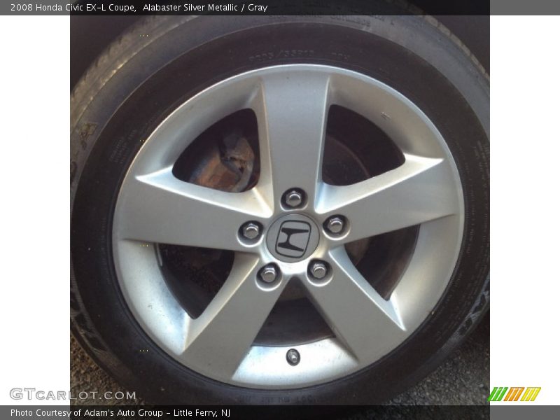 Alabaster Silver Metallic / Gray 2008 Honda Civic EX-L Coupe