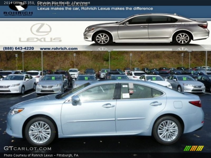 Cerulean Blue Metallic / Parchment 2014 Lexus ES 350
